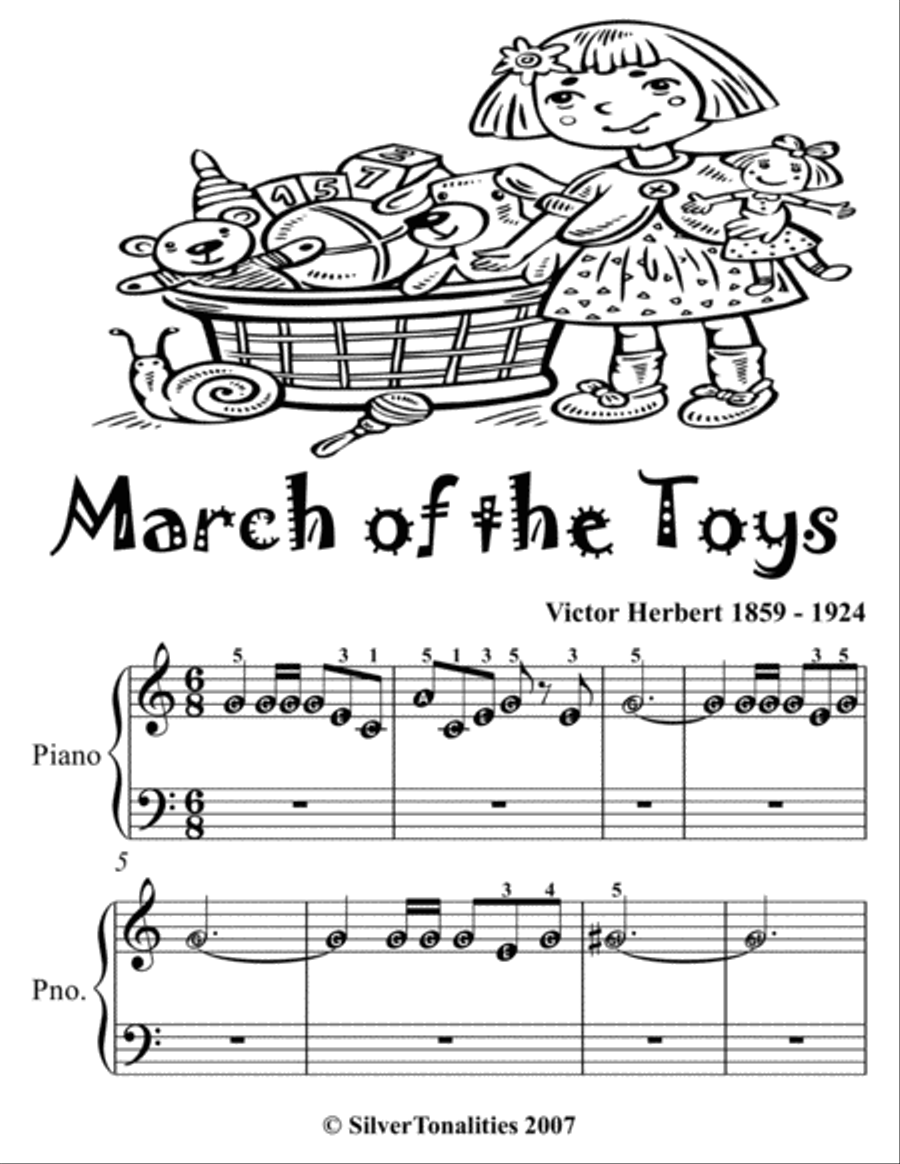 March of the Toys Victor Herbert Beginner Piano Sheet Music 2nd Edition Easy Piano scores gallery preview page 2