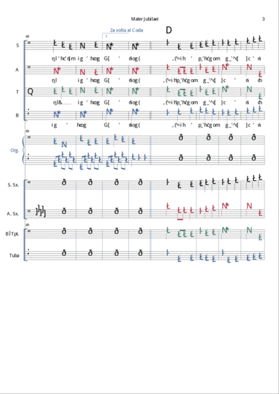 Mater Jubilaei 4-Part scores gallery preview page 4