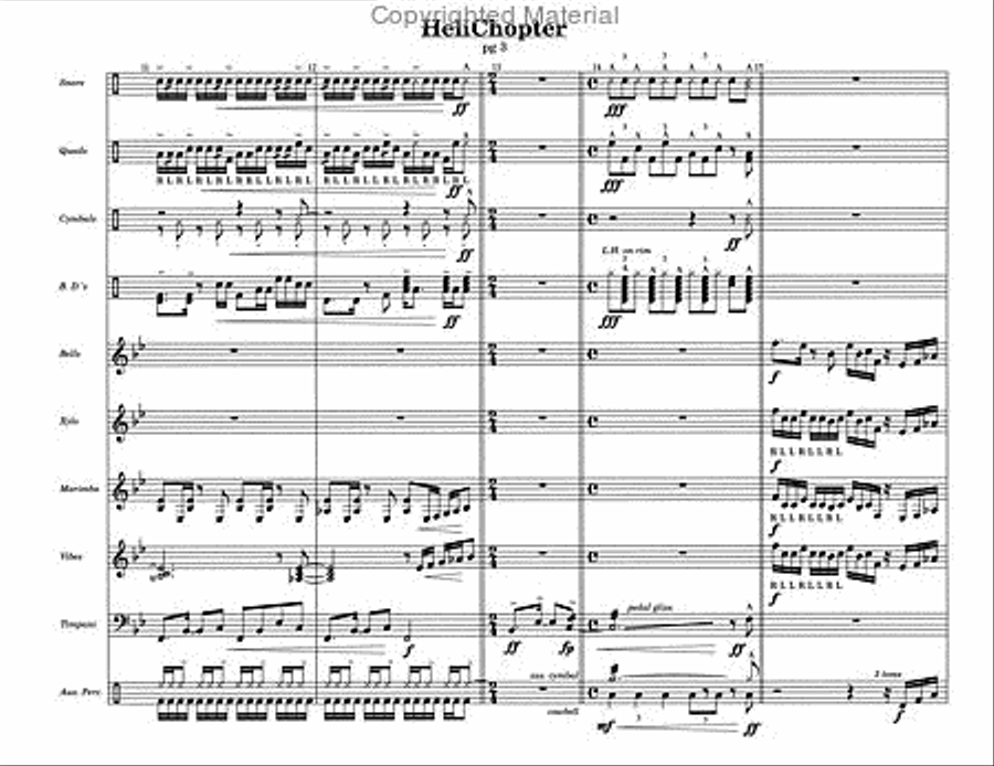 HeliChopter Percussion Ensemble scores gallery preview page 5