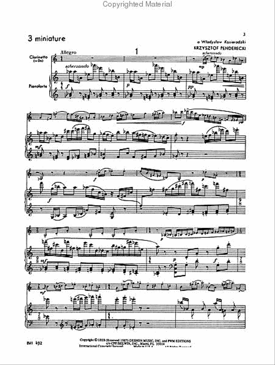 Three Miniatures Small Ensemble scores gallery preview page 2