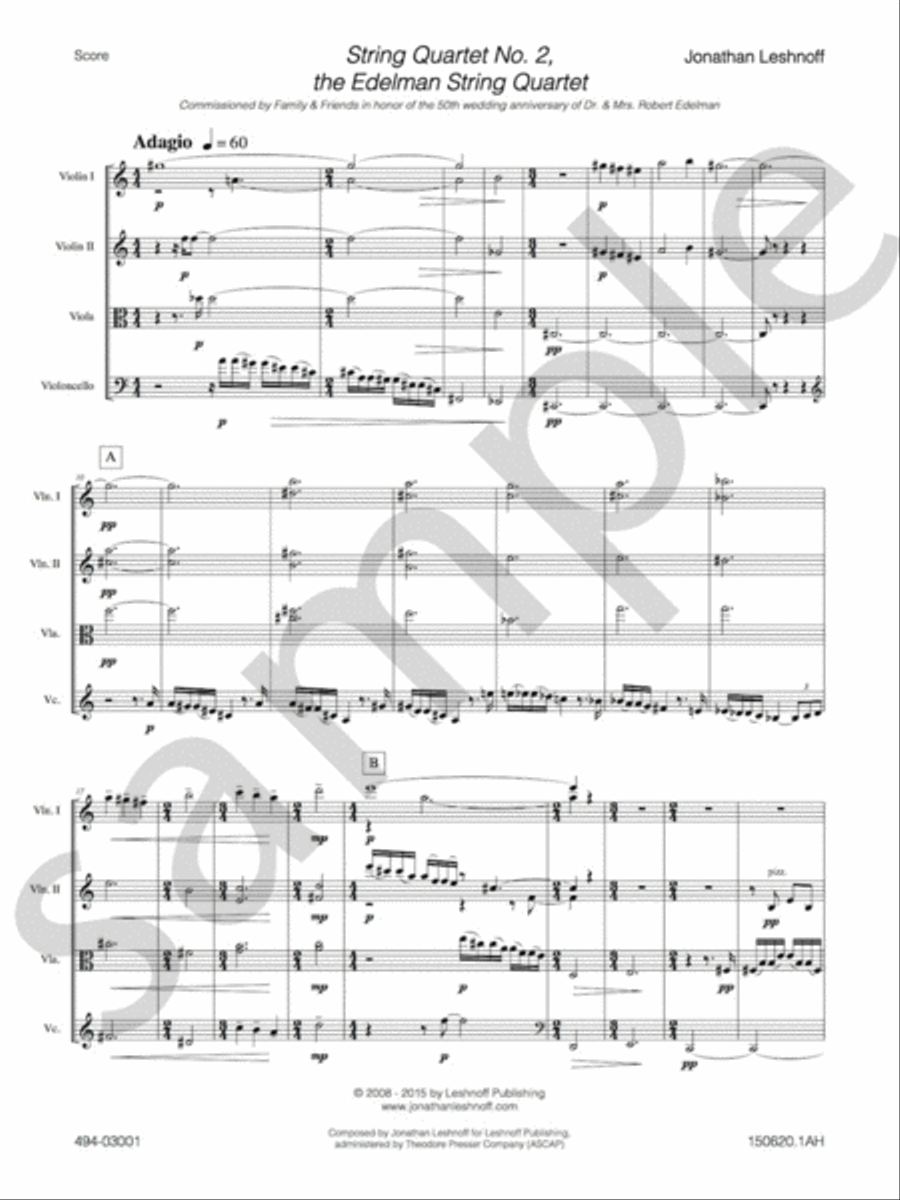 String Quartet No. 2 String Quartet scores gallery preview page 4
