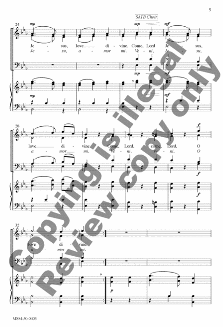 Come, Lord Jesus/Veni, Jesu 4-Part scores gallery preview page 5