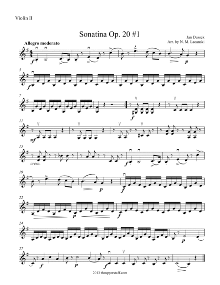 Sonatina Op. 20 #1 Sonatina Op. 20 #1 String Trio scores gallery preview page 4
