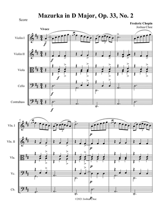 Book cover for Mazurka in D Major, Op. 33, No. 2