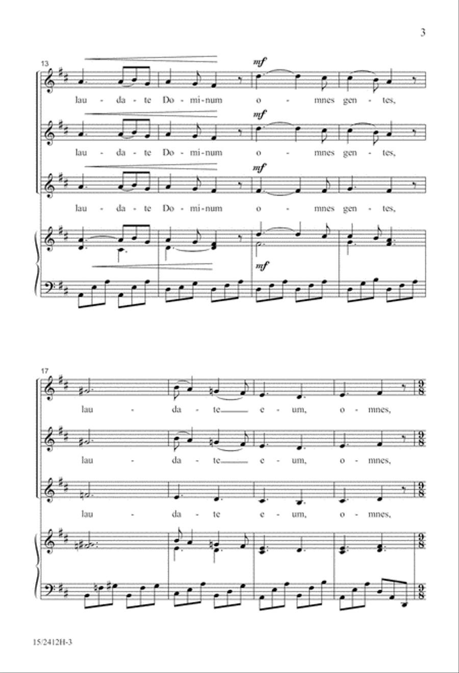 Laudate Dominum Laudate Dominum SSA scores gallery preview page 3