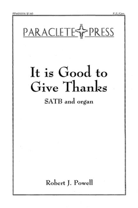 Book cover for It Is Good To Give Thanks