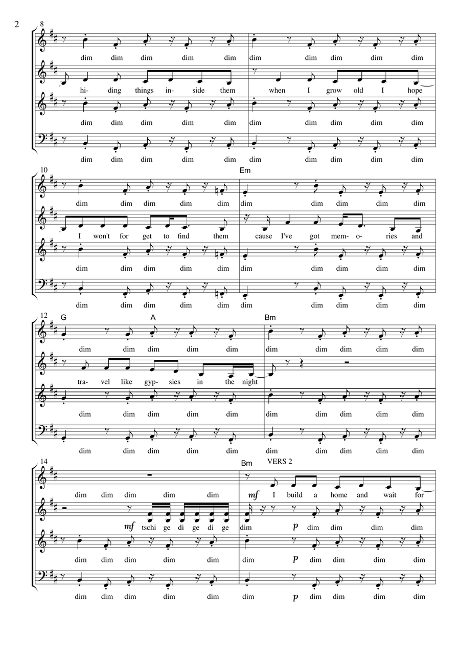 No Roots 4-Part scores gallery preview page 2