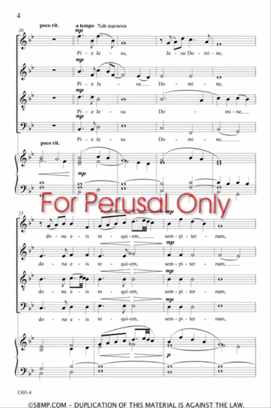 Pie Jesu Pie Jesu 4-Part scores gallery preview page 3