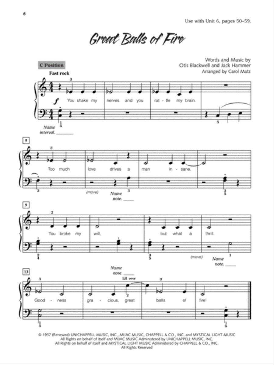 Alfred's Piano 101 Pop, Book 1 Piano Method scores gallery preview page 7