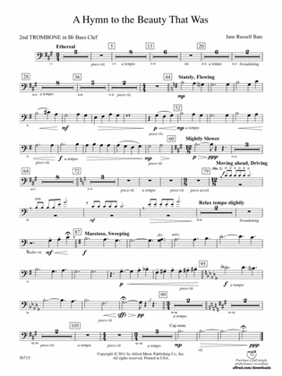 Hymn to the Beauty That Was: (wp) 2nd B-flat Trombone B.C.
