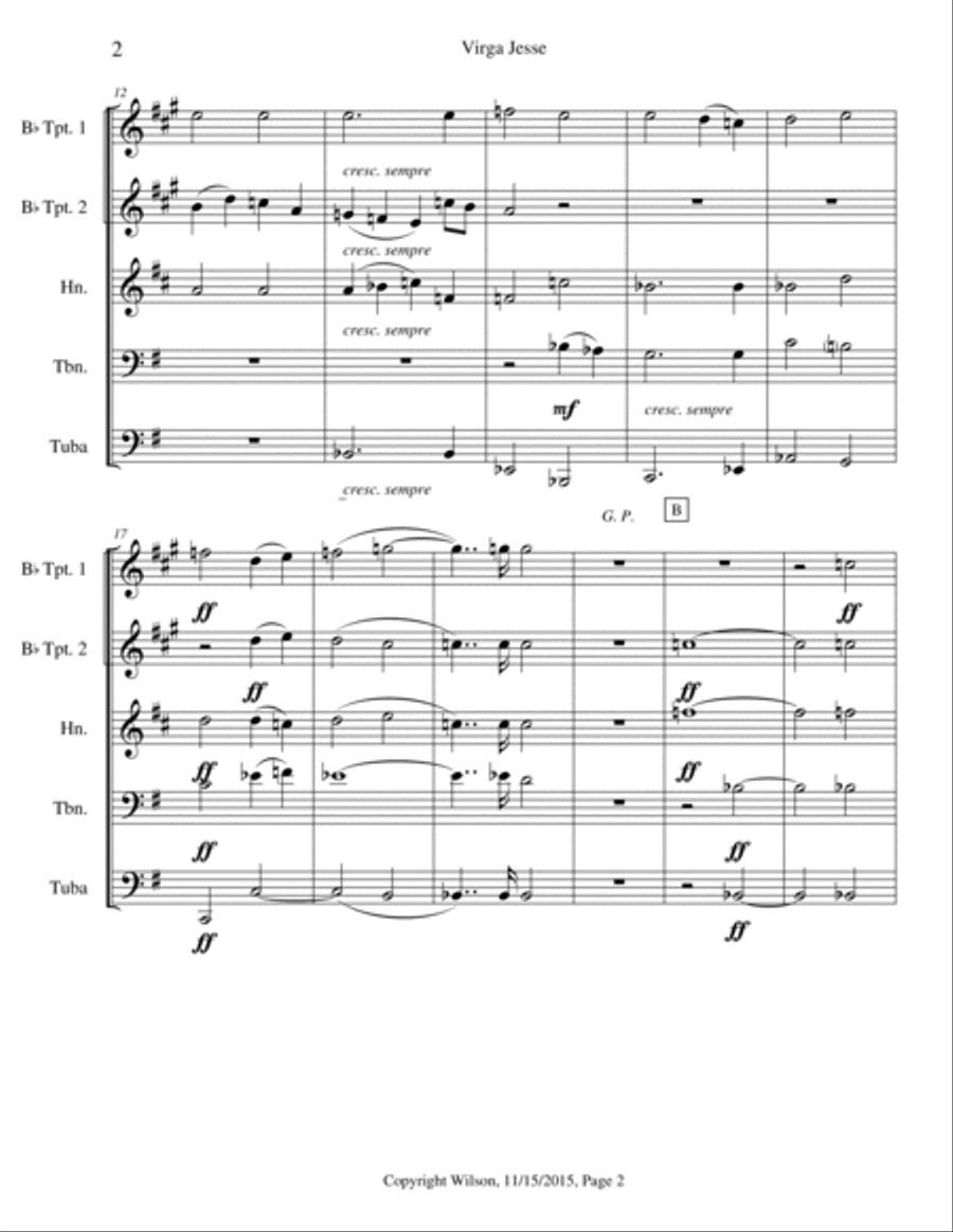 Virga Jesse Brass Quintet scores gallery preview page 3