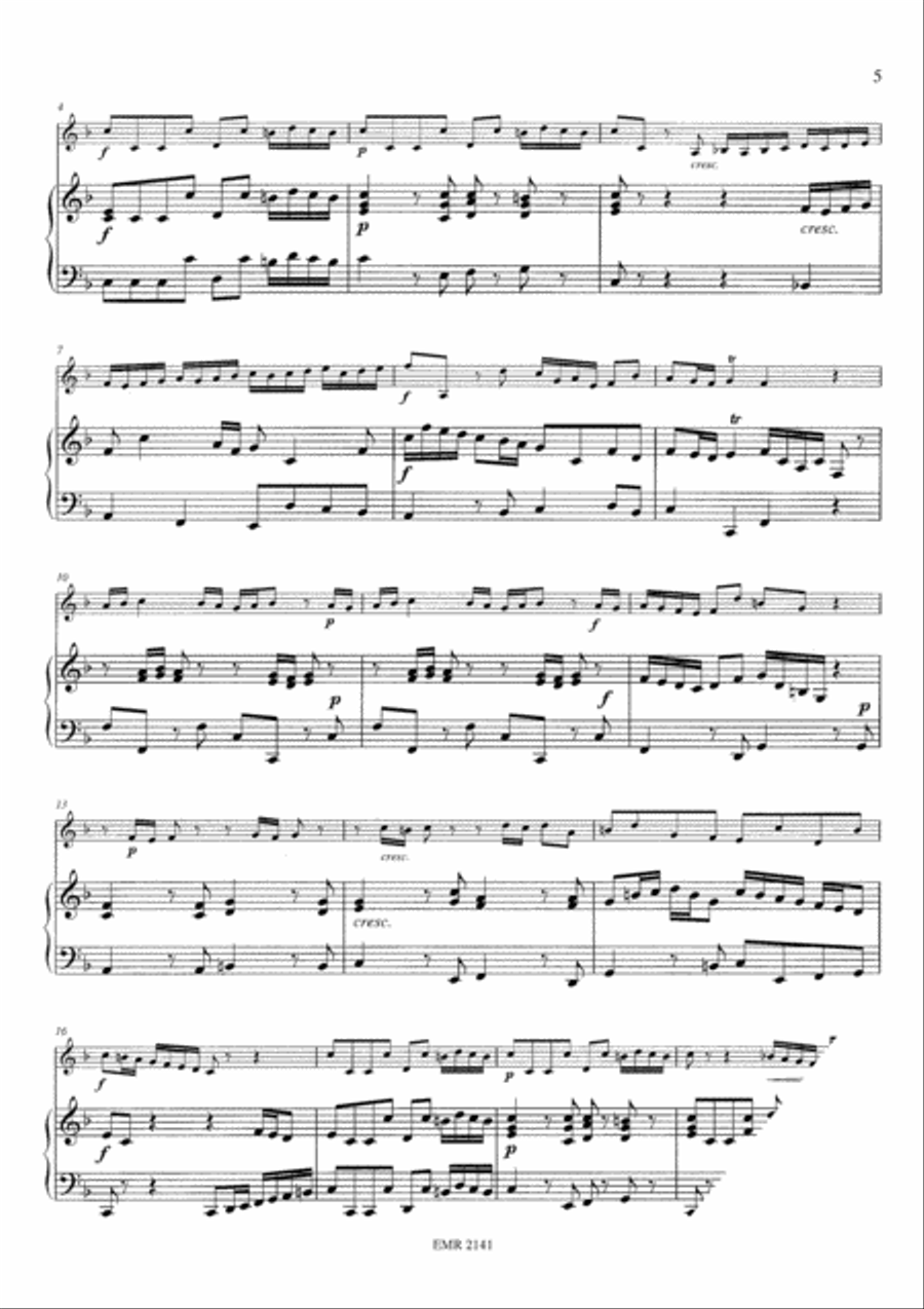 Sonata No. 3 in F Major Horn scores gallery preview page 5