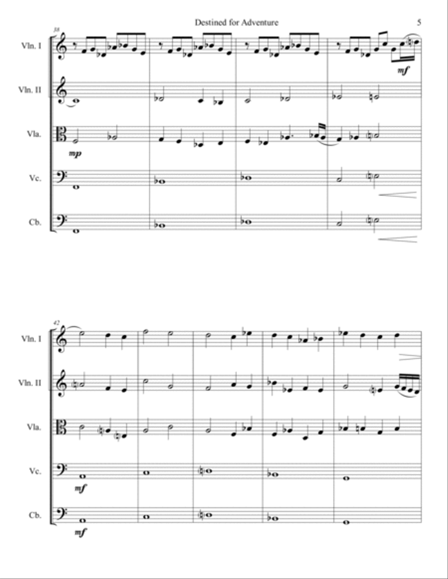 Destined for Adventure String Quartet scores gallery preview page 5
