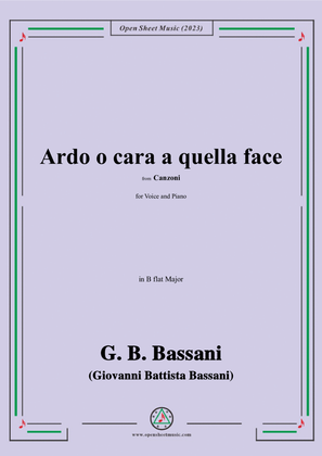 G. B. Bassani-Ardo o cara a quella face,in B flat Major