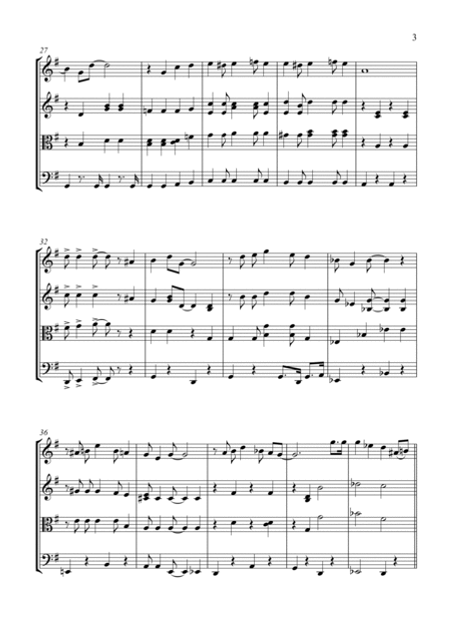 Honey Pie String Quartet scores gallery preview page 3