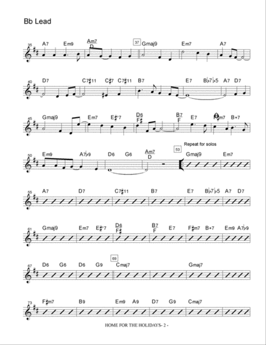 (There's No Place Like) Home For The Holidays Jazz Ensemble scores gallery preview page 5
