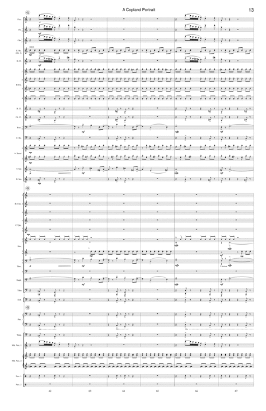 A Copland Portrait Concert Band scores gallery preview page 8