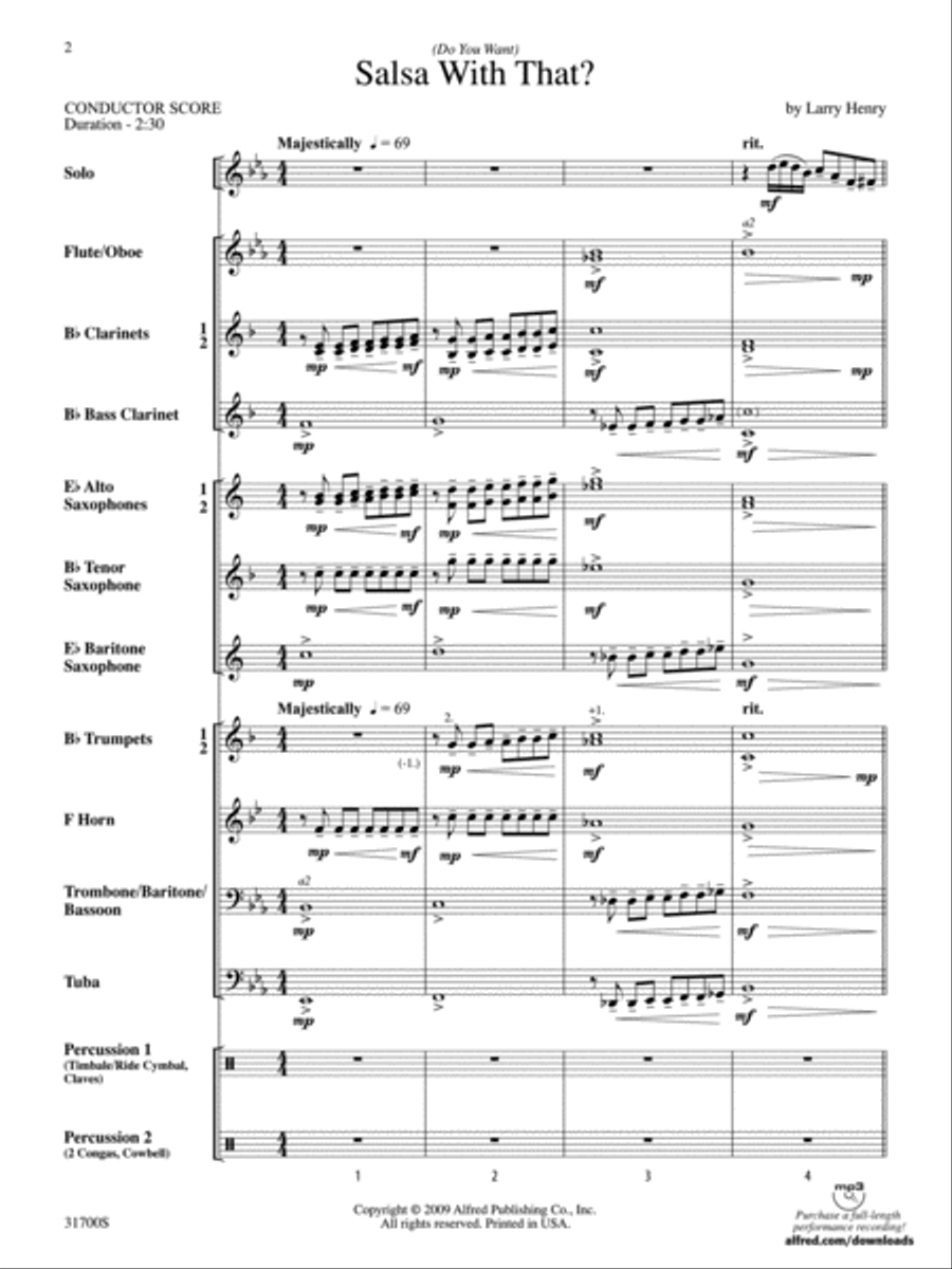 (Do You Want) Salsa with That? Concert Band scores gallery preview page 2