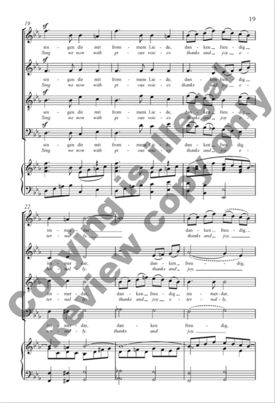 Drei Geistliche Lieder (Three Sacred Songs) 4-Part scores gallery preview page 38