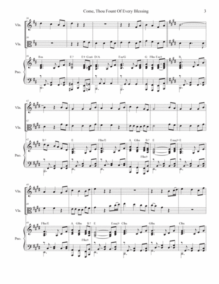 Come, Thou Fount Of Every Blessing (Duet for Violin and Viola) image number null