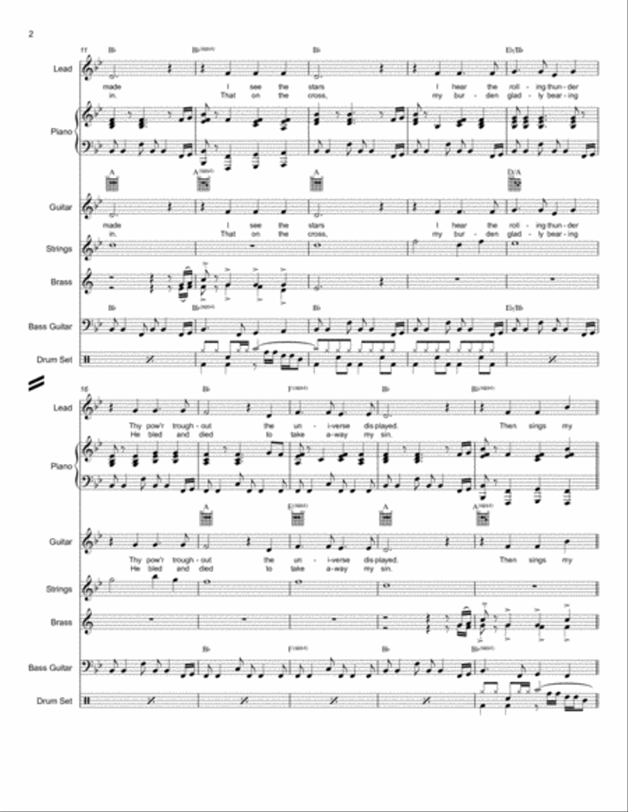 How Great Thou Art Small Ensemble scores gallery preview page 2