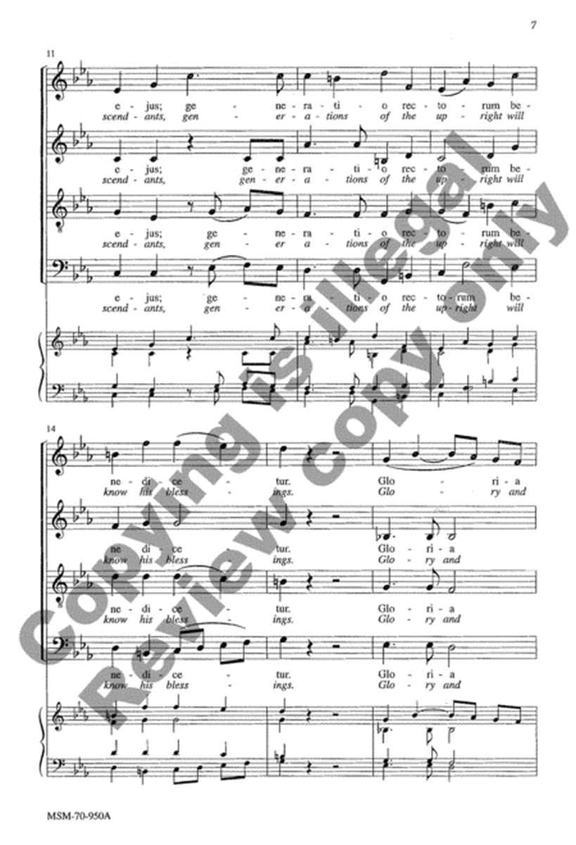 Beatus Vir (How Blest Are They) (Choral Score) image number null