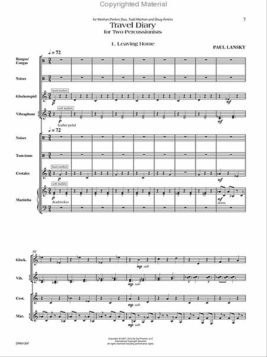 Travel Diary Travel Diary Percussion scores gallery preview page 2