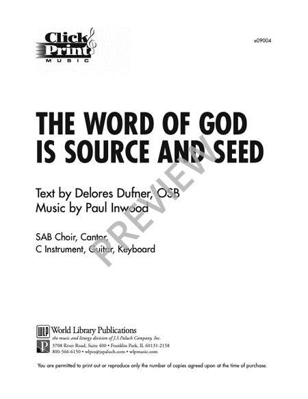 The Word of God is Source and Seed image number null
