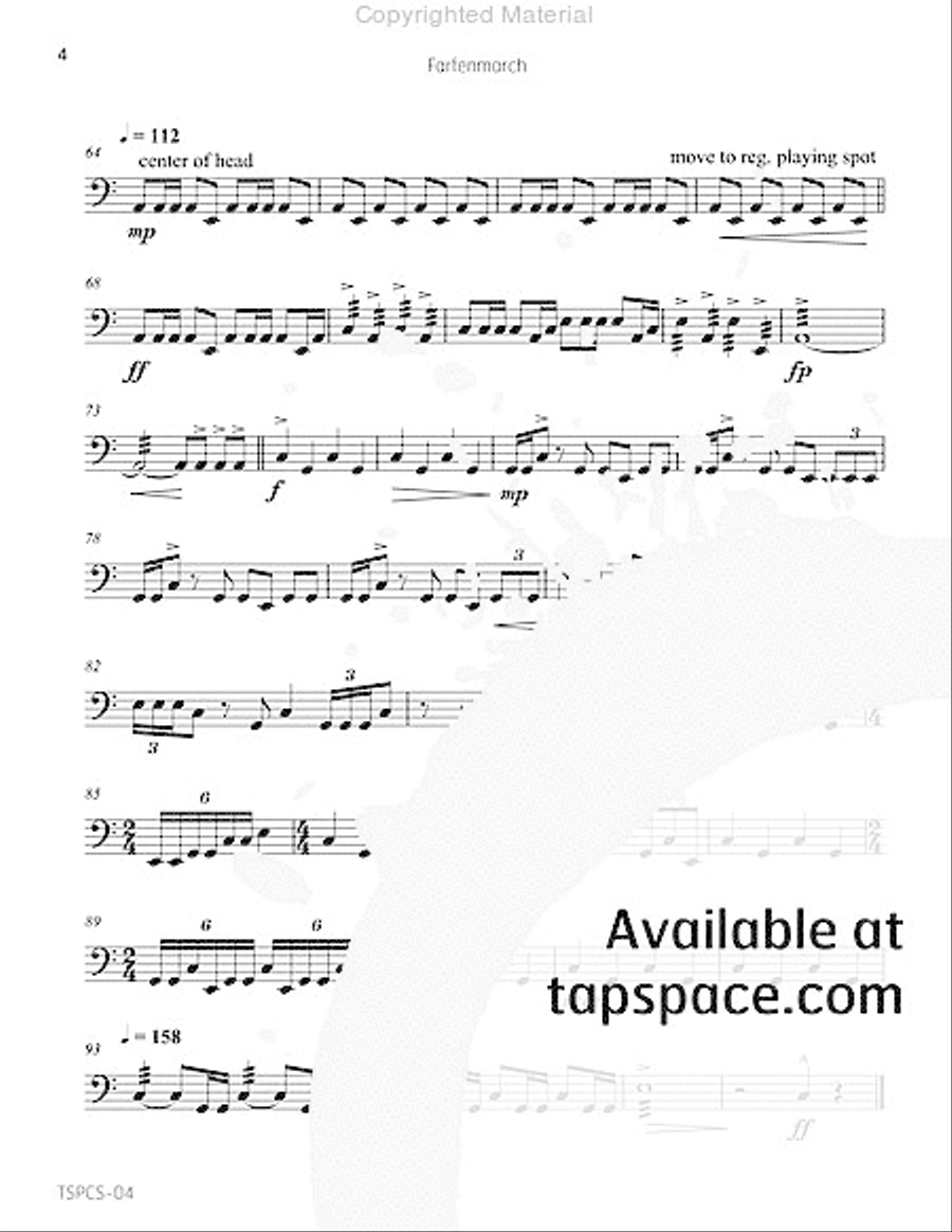 Farfenmarch Percussion scores gallery preview page 5