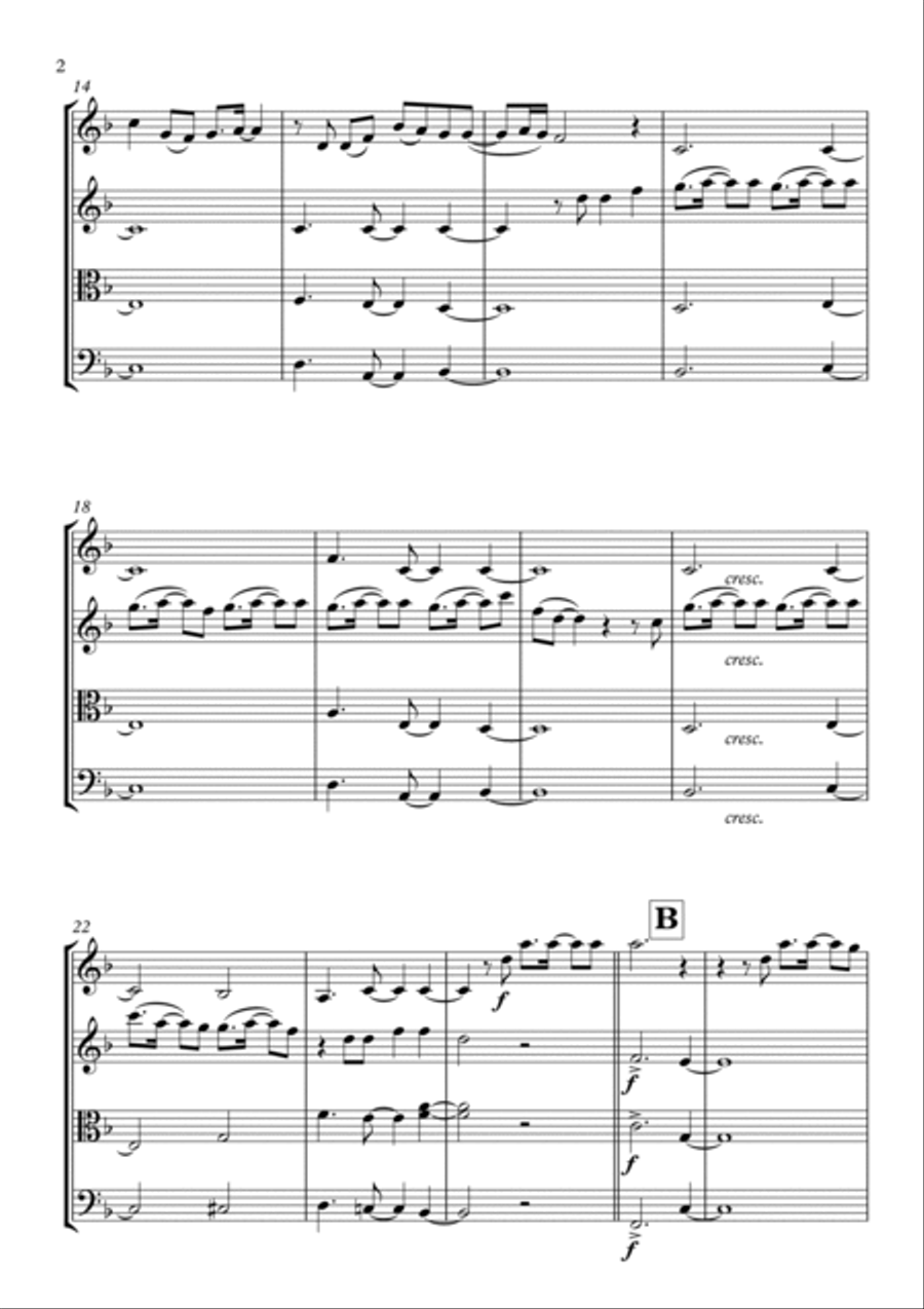 Came Here For Love String Quartet scores gallery preview page 3