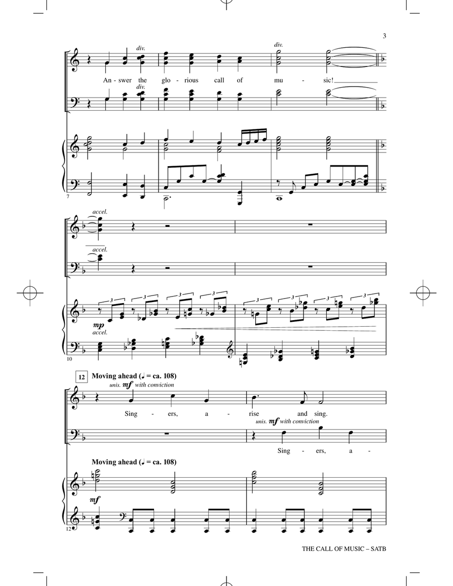 The Call Of Music 4-Part scores gallery preview page 2