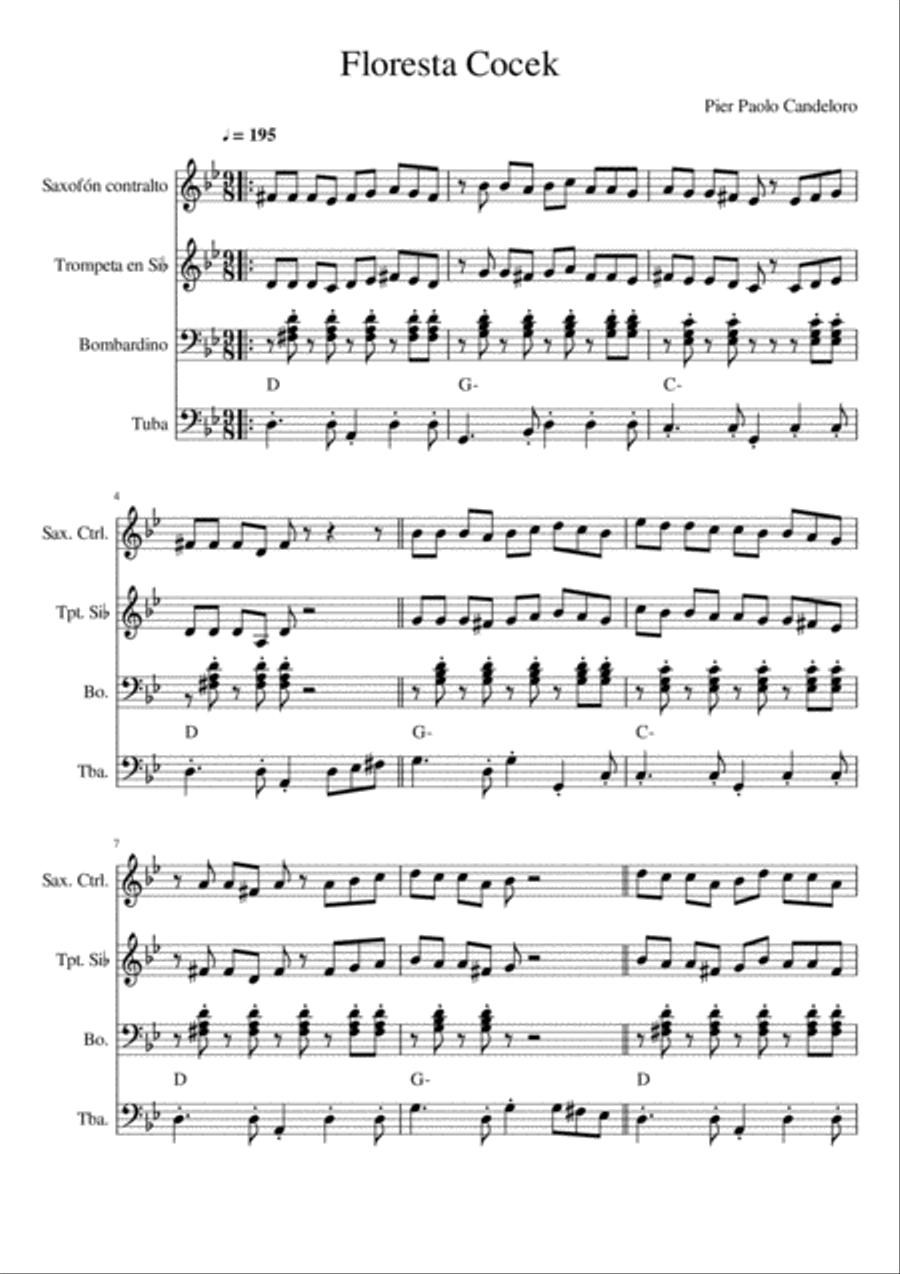 Floresta Cocek Floresta Cocek Jazz Ensemble scores gallery preview page 1