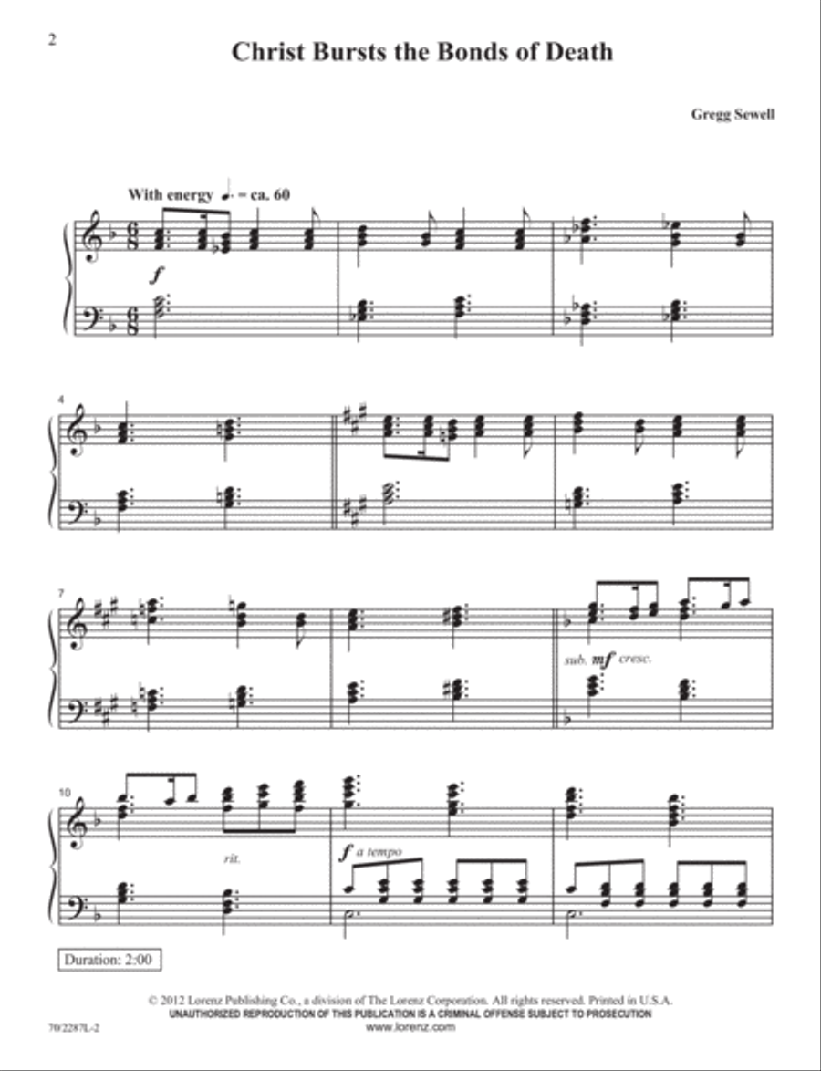 Glorious Morning! Glorious Morning! Piano Solo scores gallery preview page 2