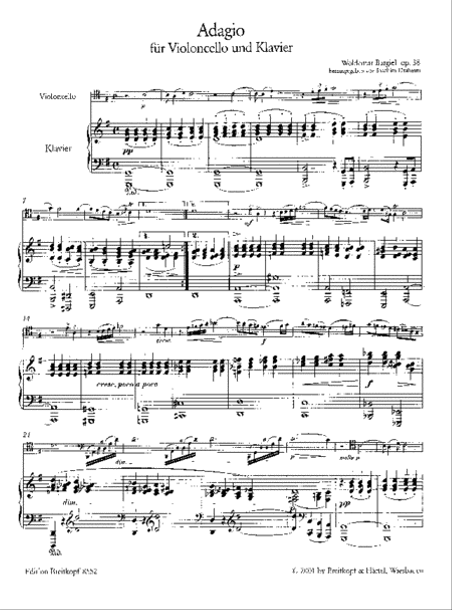 Adagio in G major Op. 38 Piano Accompaniment scores gallery preview page 2
