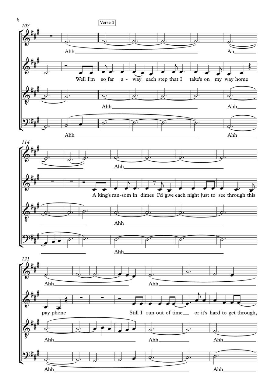 Bed Of Roses 4-Part scores gallery preview page 6