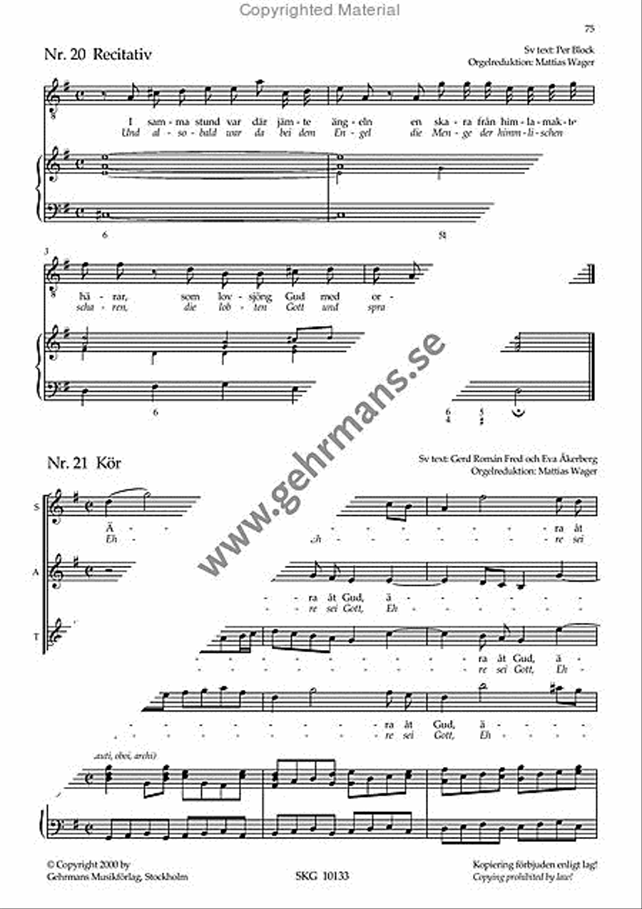 Juloratorium - Kor och orgel 4-Part scores gallery preview page 12