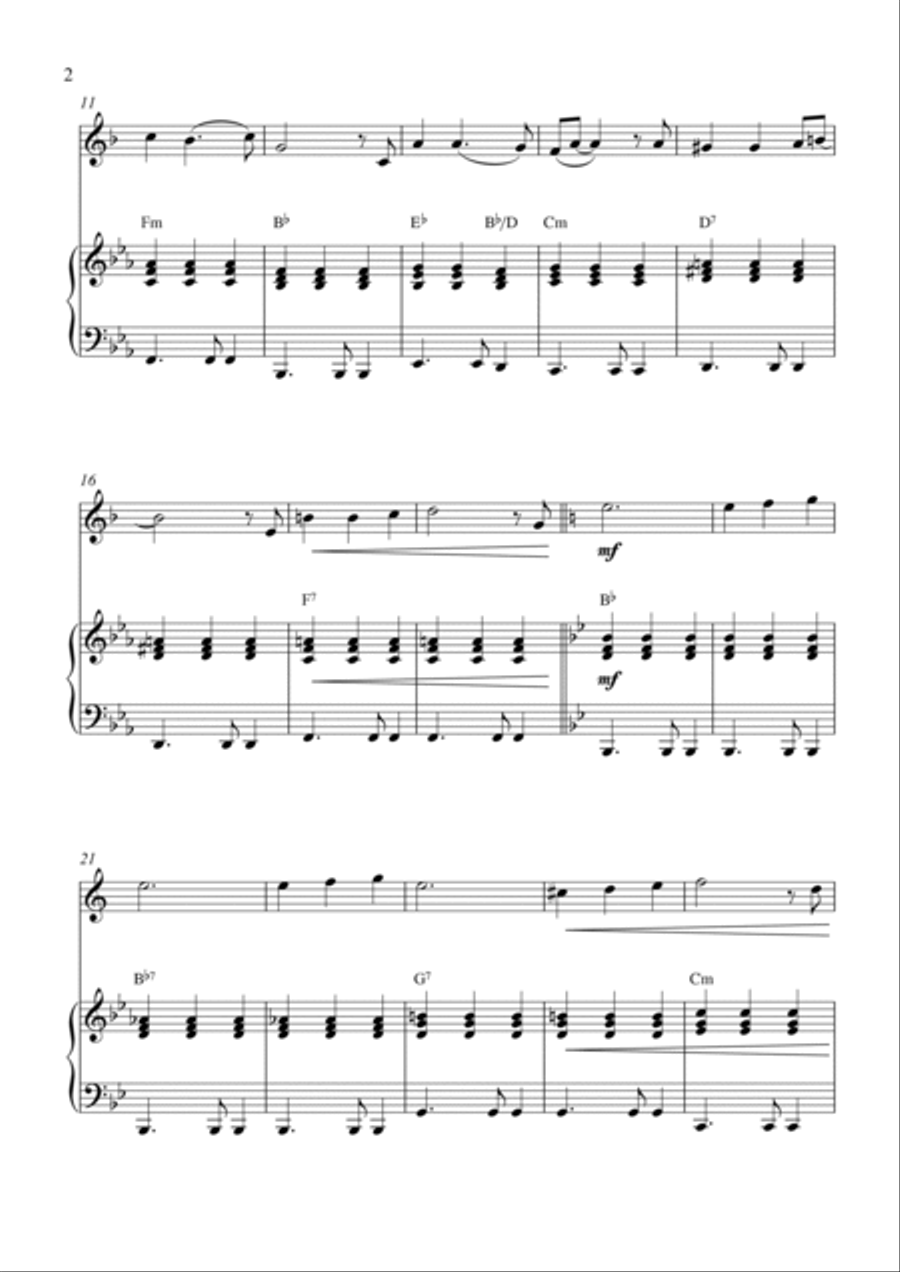 You Light Up My Life B-Flat Trumpet scores gallery preview page 2