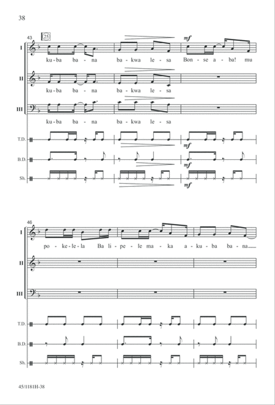 Contemporary Choral Classics 3-Part scores gallery preview page 38