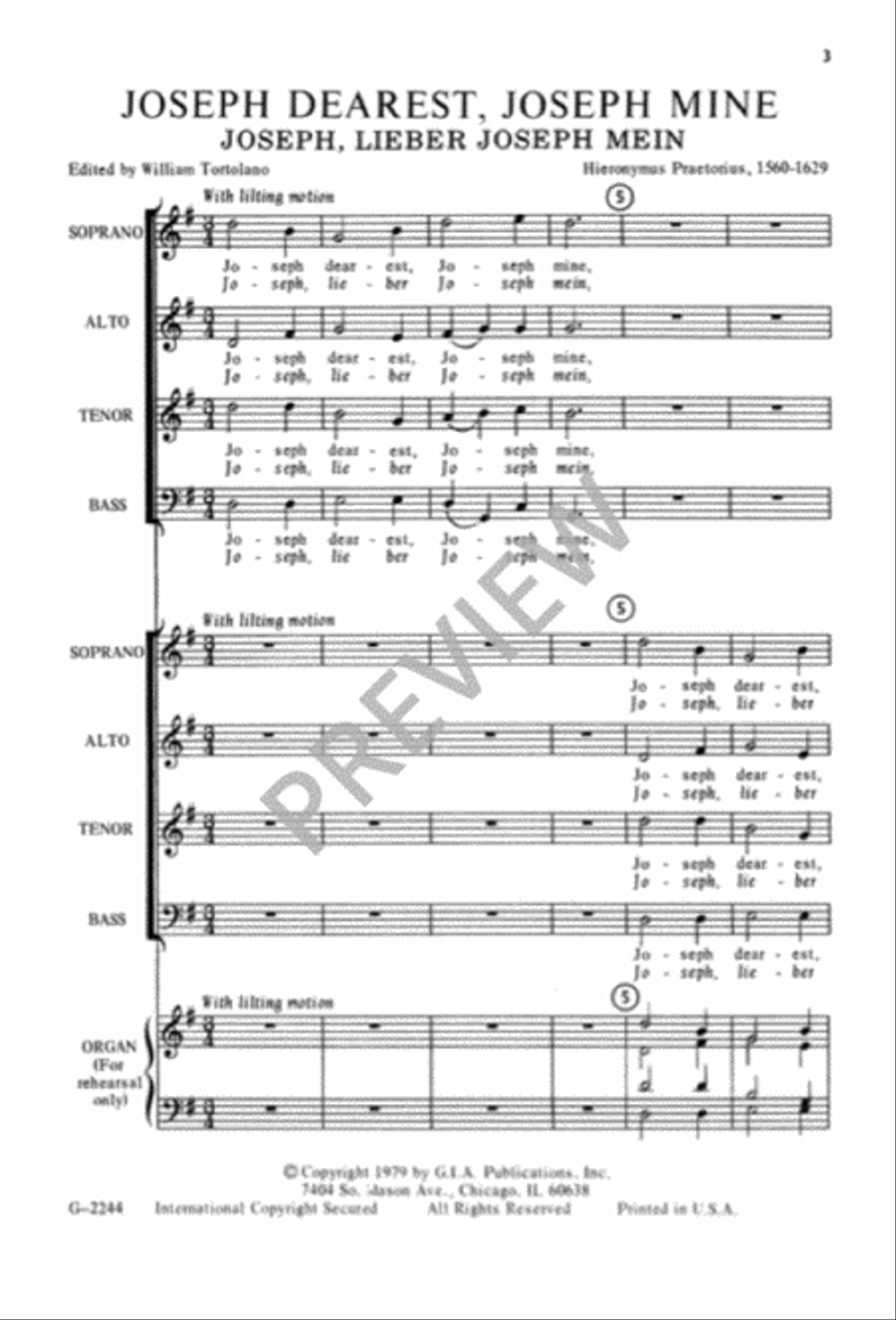 Joseph, lieber, Joseph mein 4-Part scores gallery preview page 4