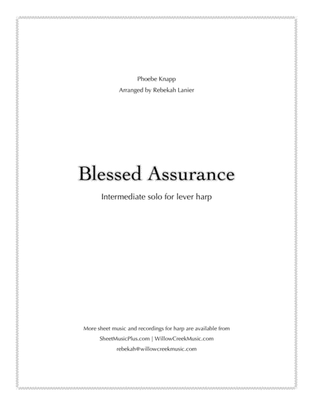 Blessed Assurance - intermediate lever harp solo image number null