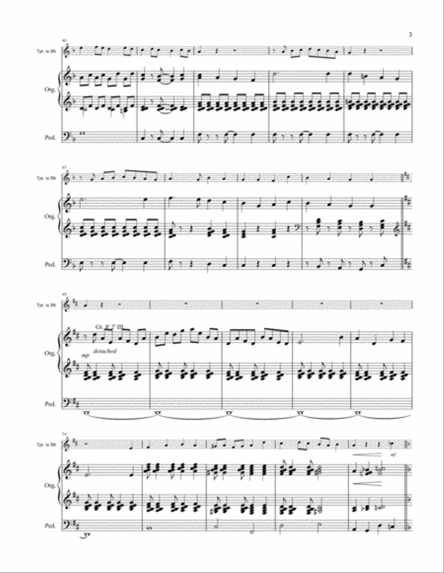 Crown Him With Many Crowns – Trumpet and Organ Trumpet Duet scores gallery preview page 4