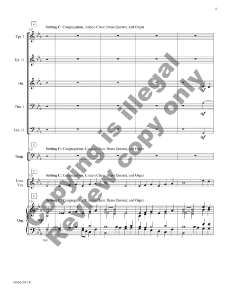 Three Congregational Hymn Settings for Brass