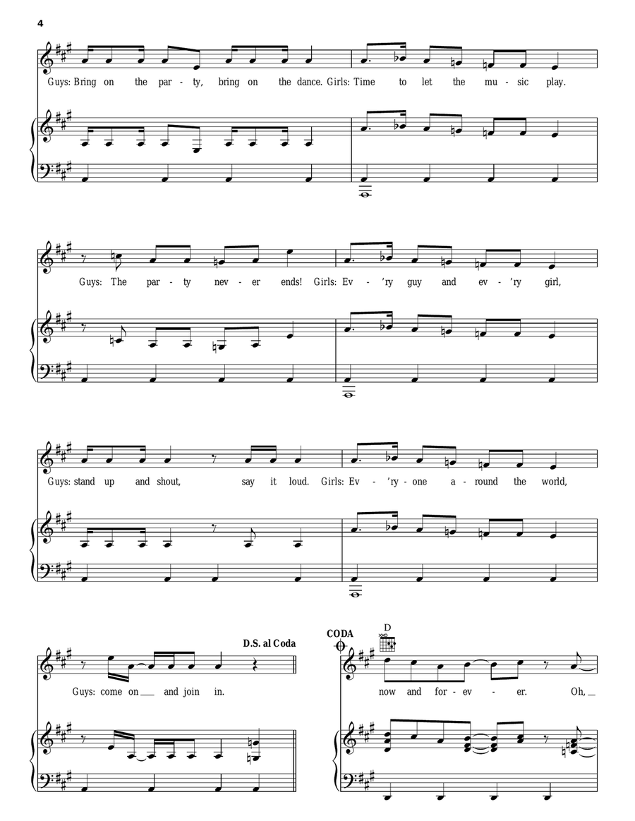 One World Piano, Vocal, Guitar scores gallery preview page 4