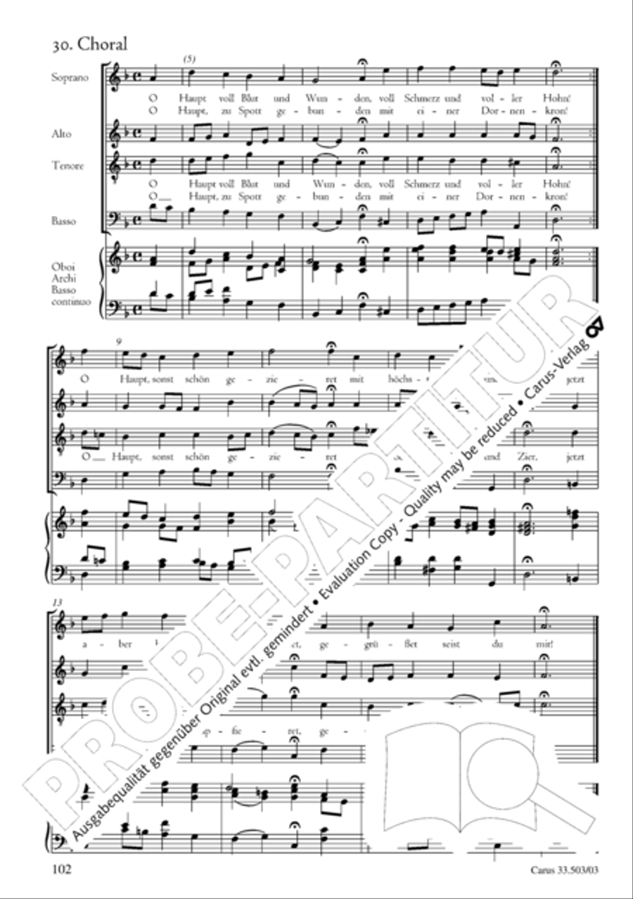 Passion according to St. Matthew (Passions-Musik nach dem Evangelisten Matthaus) SSATB scores gallery preview page 103