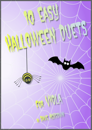 Book cover for 10 Easy Halloween Duets for Viola