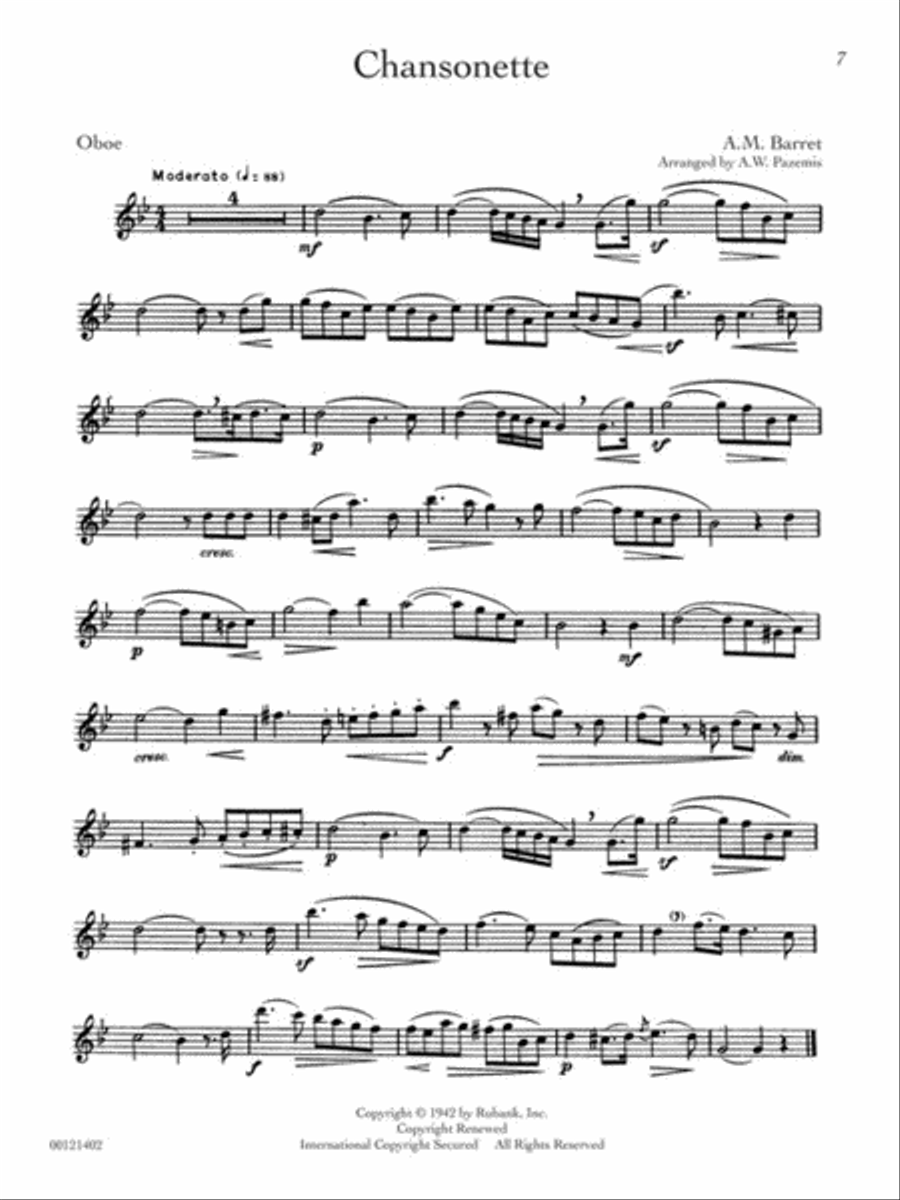 Rubank Treasures for Oboe Oboe Solo scores gallery preview page 3
