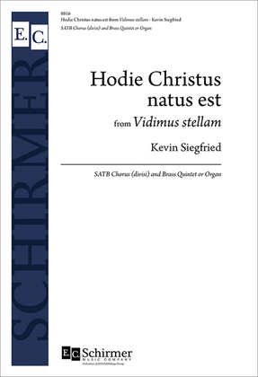 Book cover for Hodie Christus natus est from Vidimus stellam (Organ/Choral Score)