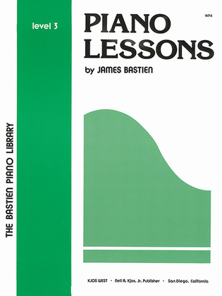 Book cover for Piano Lessons, Level 3