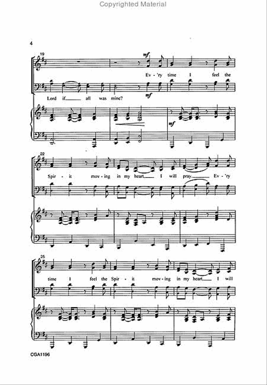 Every Time I Feel the Spirit 4-Part scores gallery preview page 8