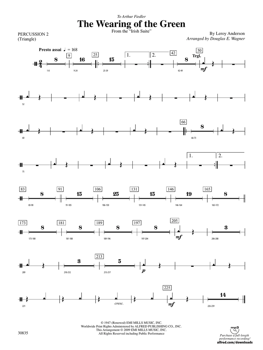 The Wearing of the Green (from the Irish Suite): 2nd Percussion